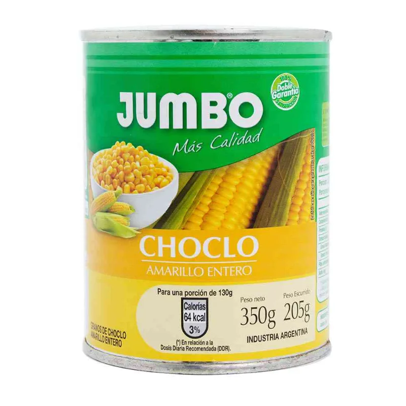 Choclo En Granos Amarillo Jumbo 350 Gr