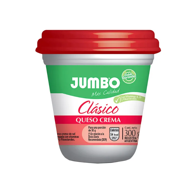Queso Crema Clásico Jumbo 300 Gr