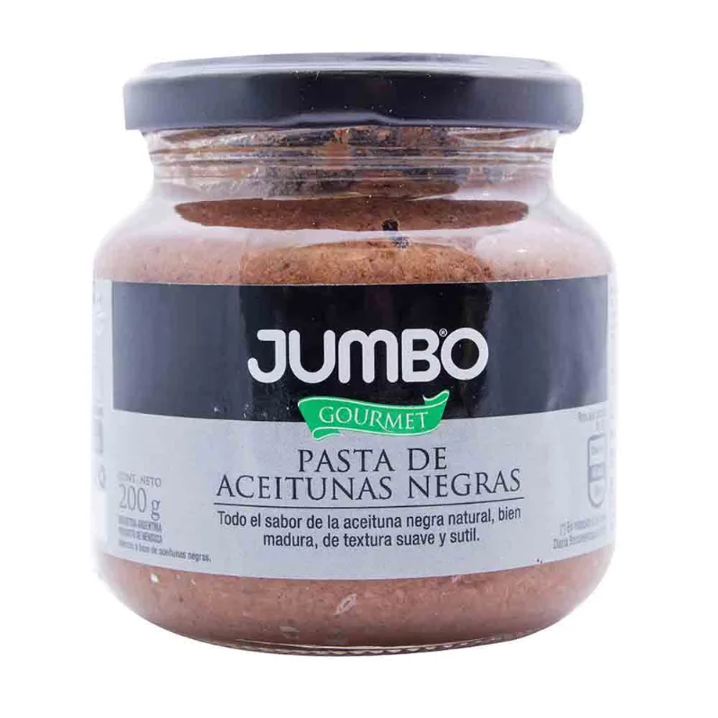 Pasta De Aceitunas Negras Jumbo Gourmet 200 Gr