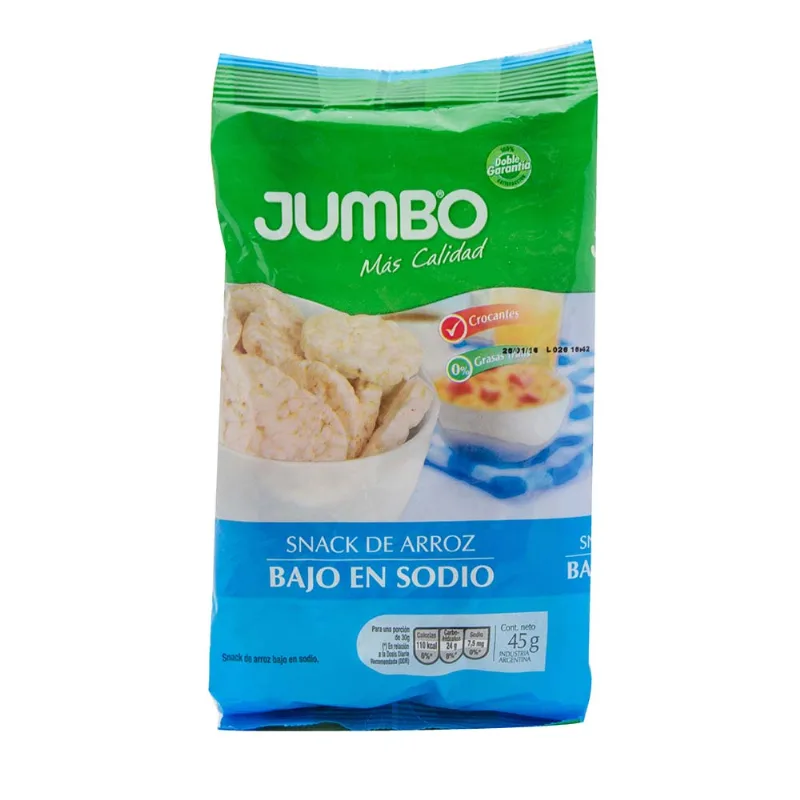 Snack De Arroz Bajo En Sodio Jumbo 45 Gr