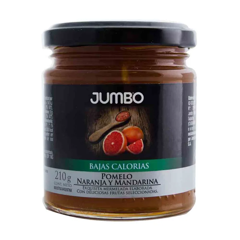 Mermelada Artesanal Jumbo Gourmet Pomelo Naranja Y Mandarina 210 Gr