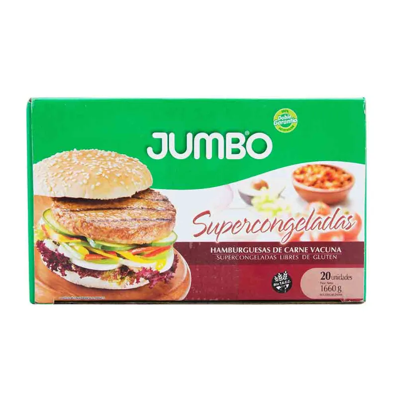Hamburguesas Jumbo 20 U
