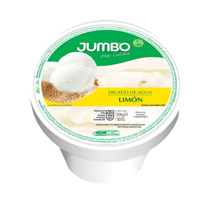Helado Jumbo De Limón 1 L