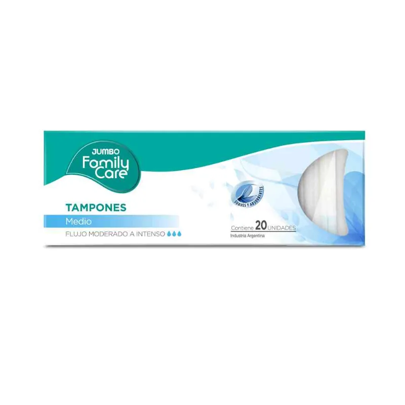 Tampones Jumbo Family Care Mediano 20 U