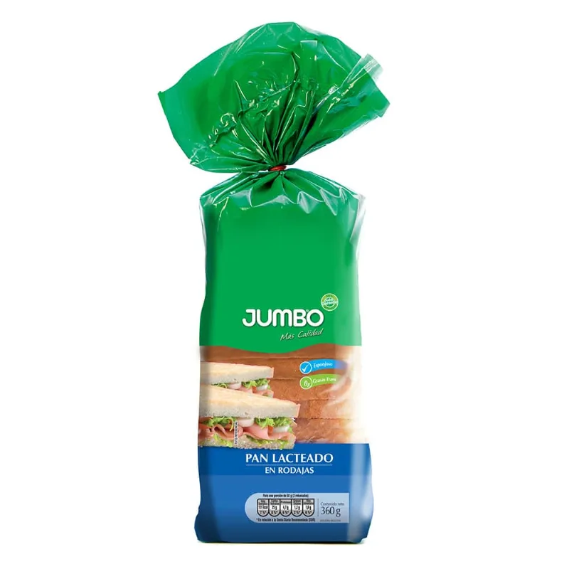 Pan Jumbo Lacteado 360 Gr-bsa-gr. 360
