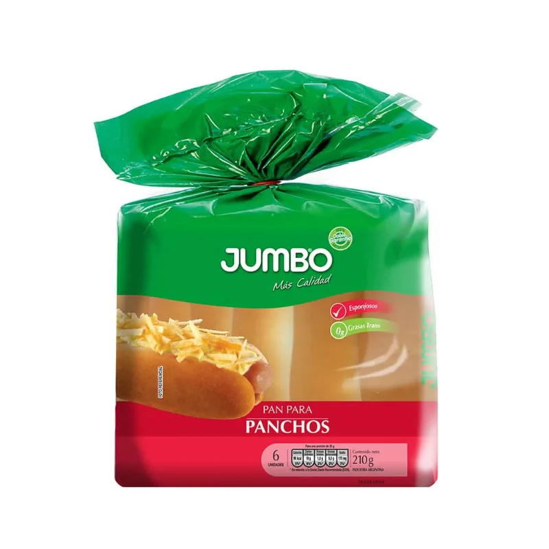 Pan Jumbo Para Panchos 6 U