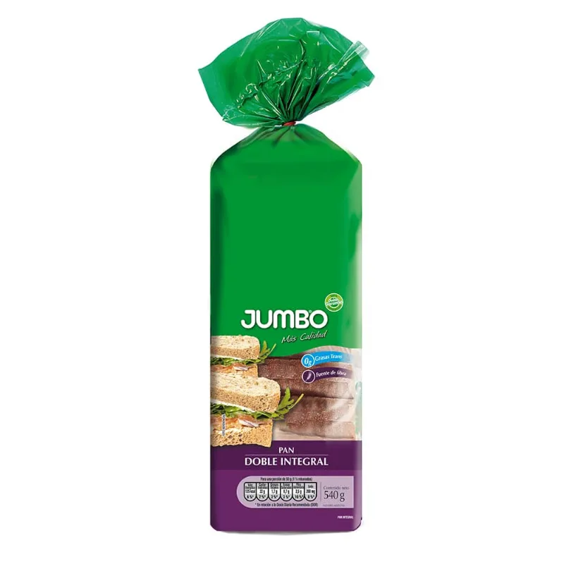 Pan Jumbo Doble Integral 540 Gr