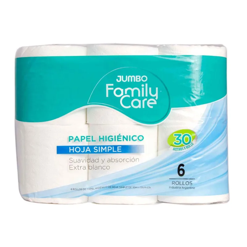 Papel Higiénico Jumbo Family Care Hoja Simple