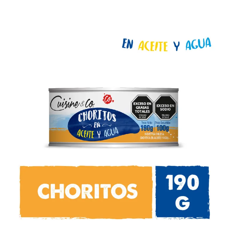 Choritos En Aceite Y Agua 190 Grs Cuisine & Co