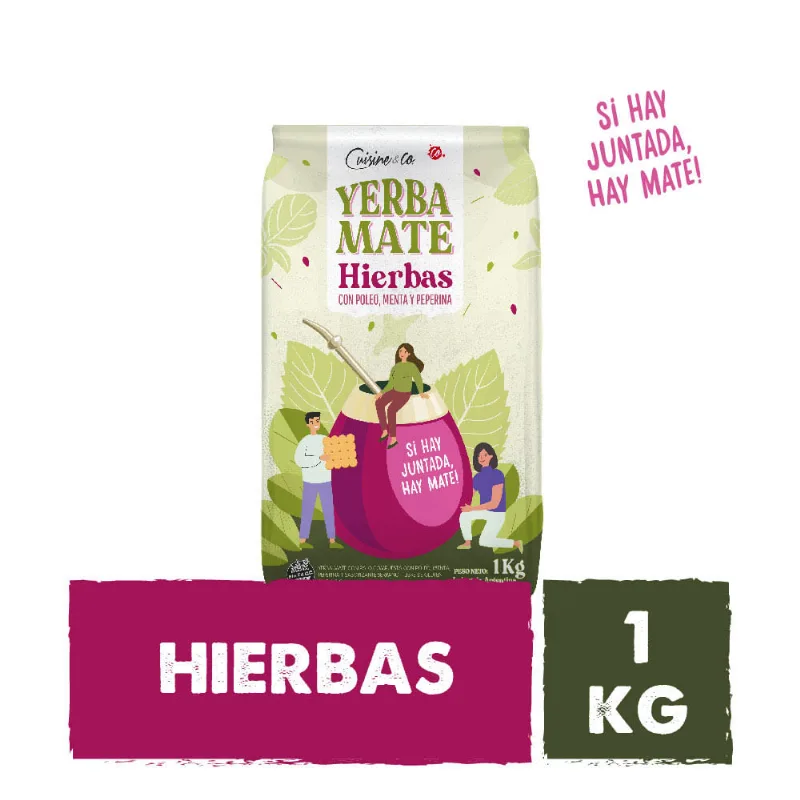 Yerba Mate Sabor Hierbas 1 Kg Cuisine y Co