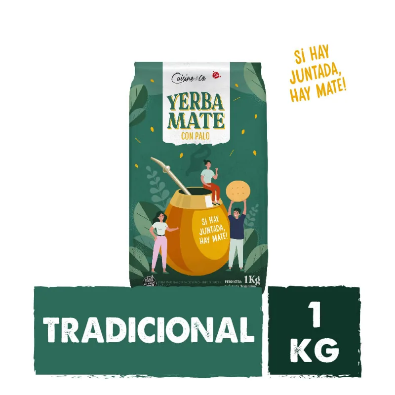 Yerba Mate Tradicional con Palo 1 Kg Cuisine y Co Yerba Mate 1 Kg Cuisine & Co