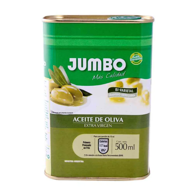 Aceite De Oliva Jumbo Extra Virgen 500 Ml