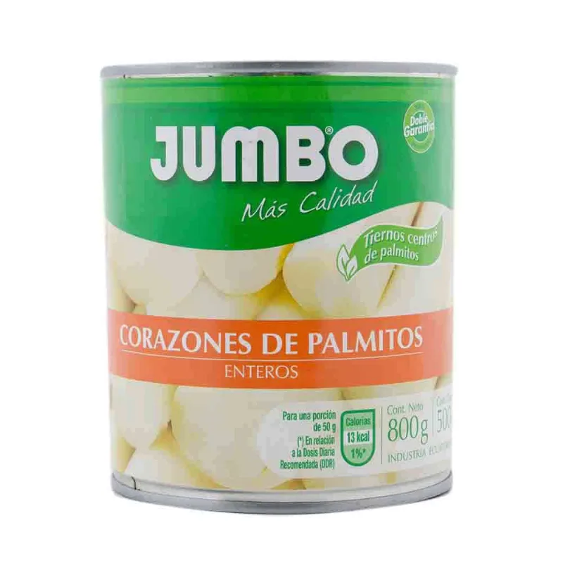 Palmitos Enteros Jumbo 800 Gr