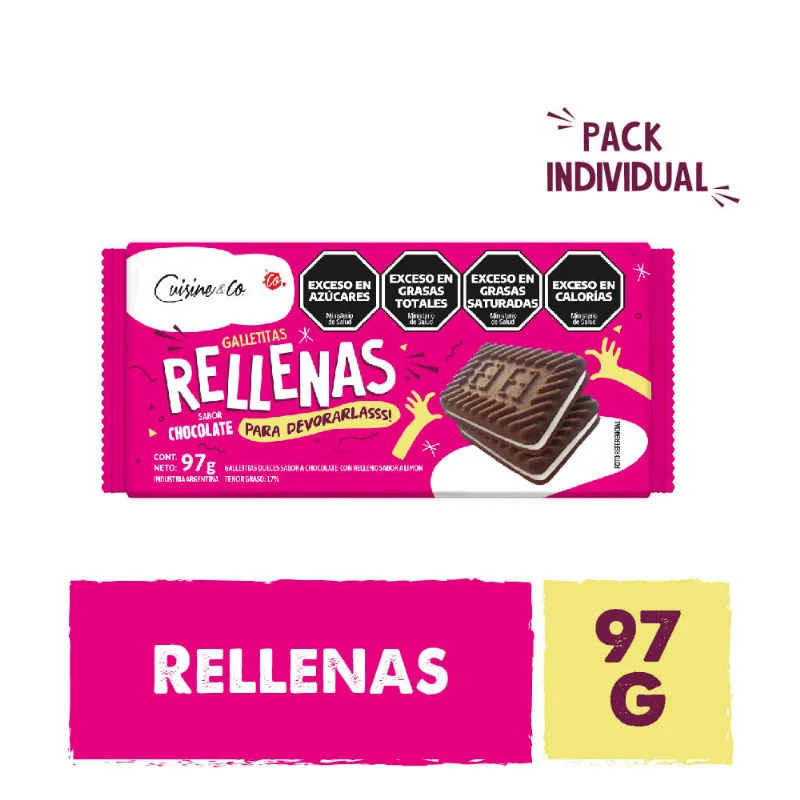 Galletitas Rellenas Sabor Chocolate 97 Grs Cuisine & Co