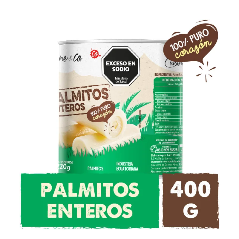 Palmitos En Trozos 400 Gr Cuisine & Co