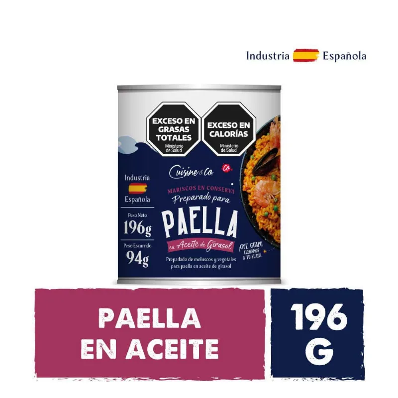 Preparado Para Paella Aceite De Girasol 196 Gr Cuisine & Co