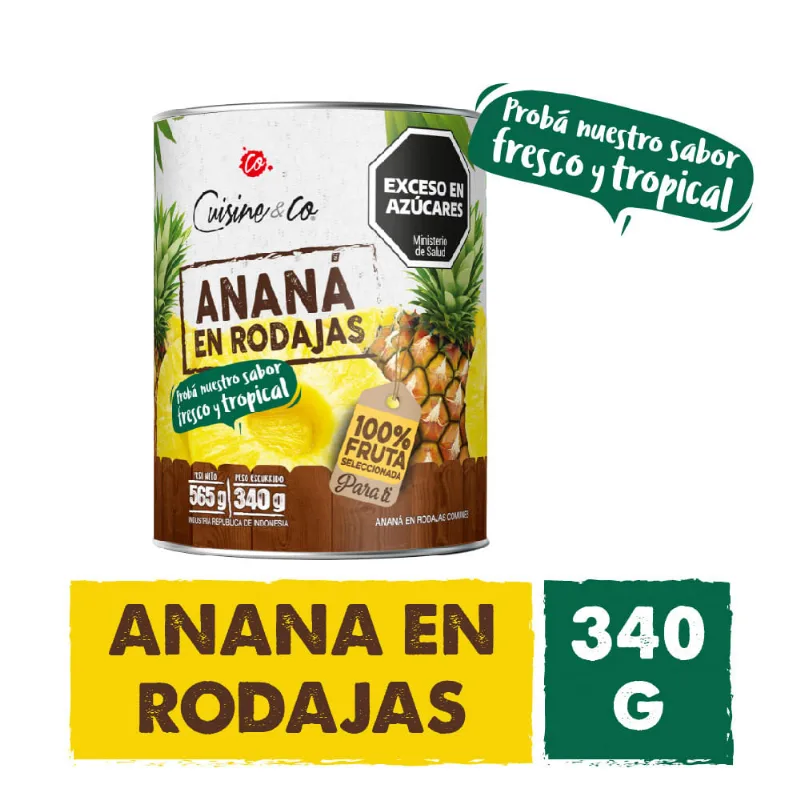 Anana En Rodajas 567g Cuisine & Co