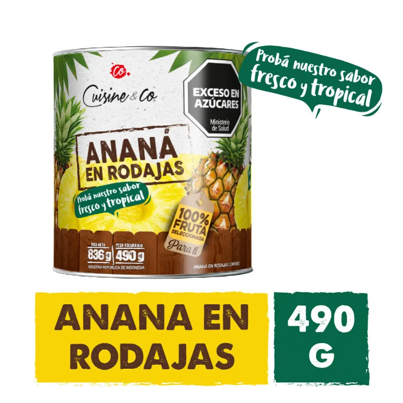 Anana En Rodajas 825g Cuisine & Co