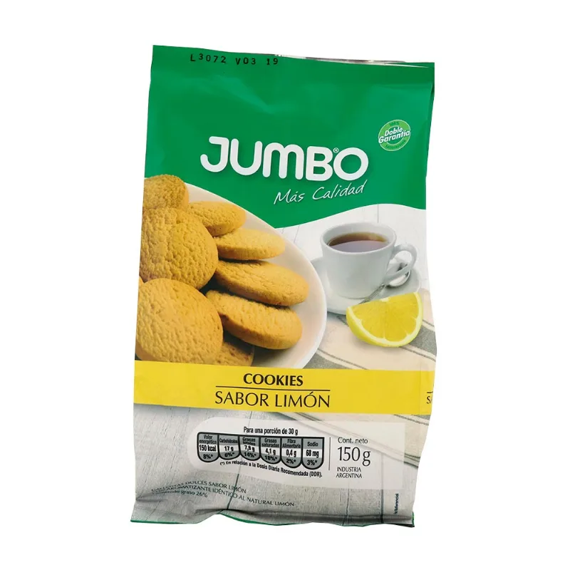 Cookies Jumbo Sabor Limón 150 Gr