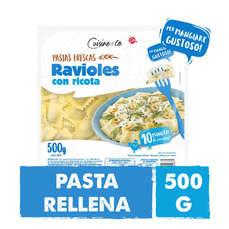 Ravioles Ricotta 500 Grs Cuisine & Co
