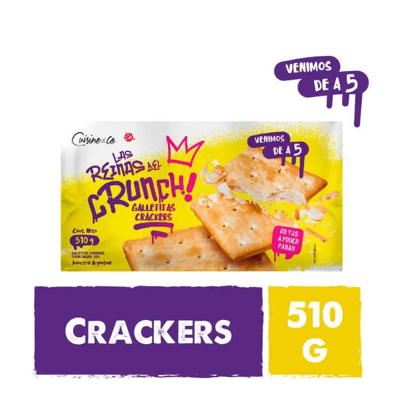 Galletitas Crackers De Agua Cuisine & Co 510g