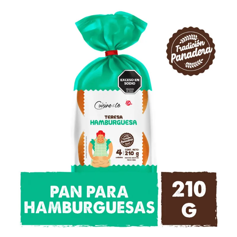 Pan para Hamburguesas x 4 Un 210 Grs Cuisine y Co