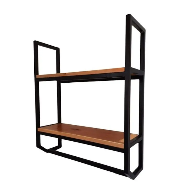 Prateleira Com Porta Toalha Para Lavabo Estilo Industrial Com Prateleiras Em Eucalipto