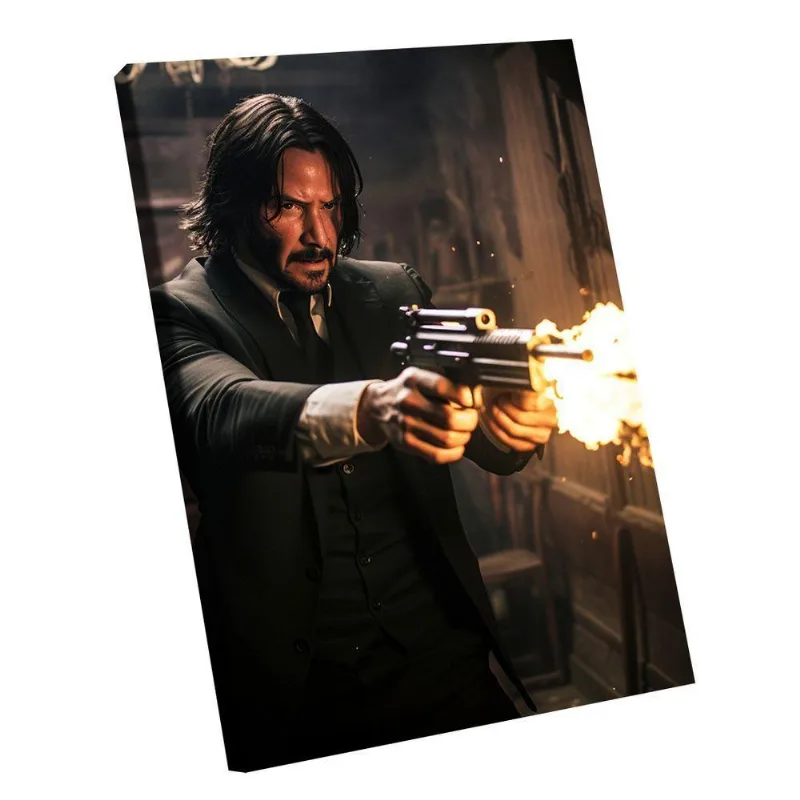 Quadro John Wick Disparo De Fogo -- Br Artes