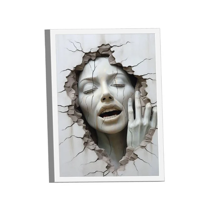 Quadro Aterrorizada 3d -- Br Artes