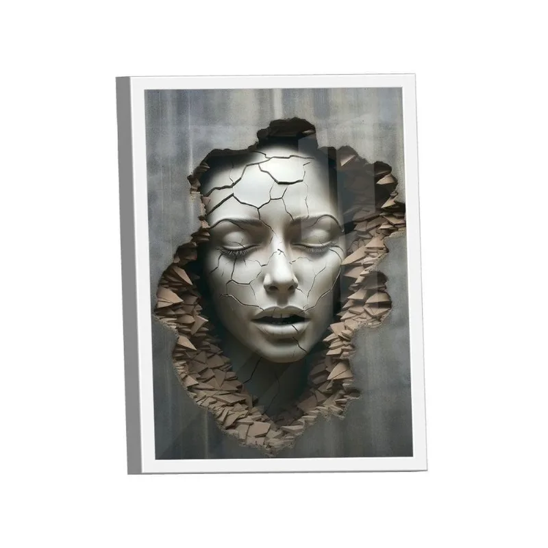 Quadro Mulher Estilhaços Parede 3d -- Br Artes