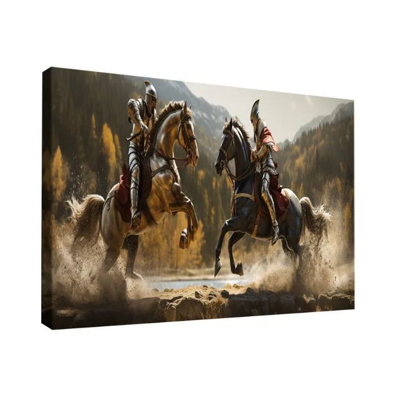 Quadro Cavaleiros Medievais -- Br Artes