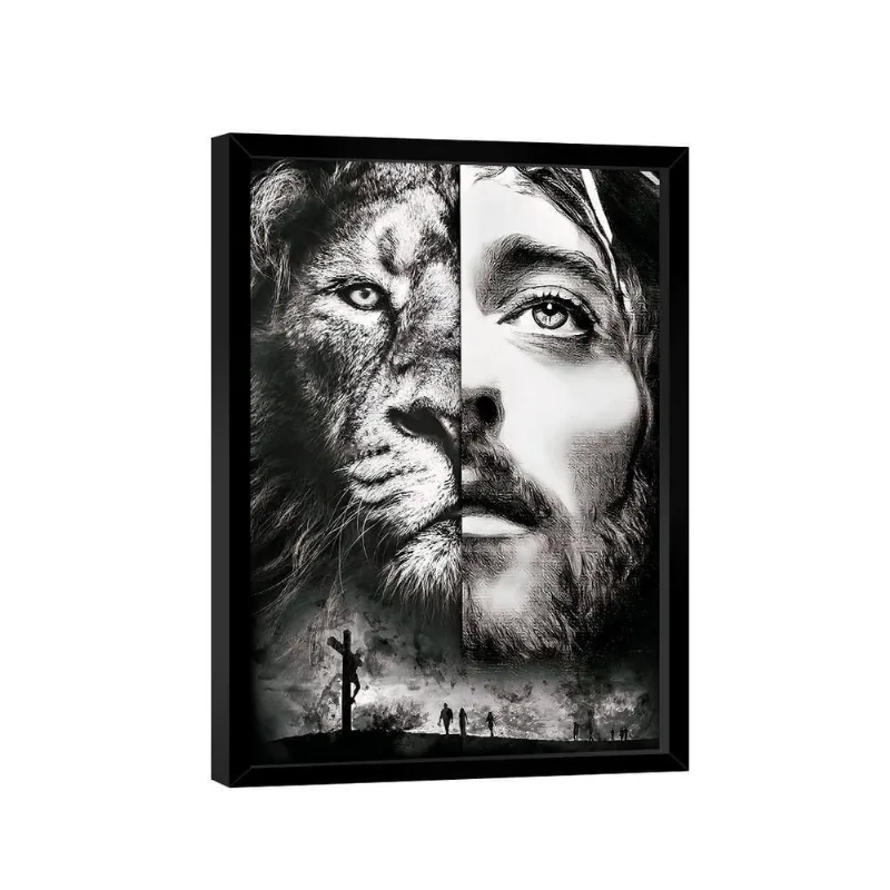 Quadro Cristo Leão Black -- Br Artes