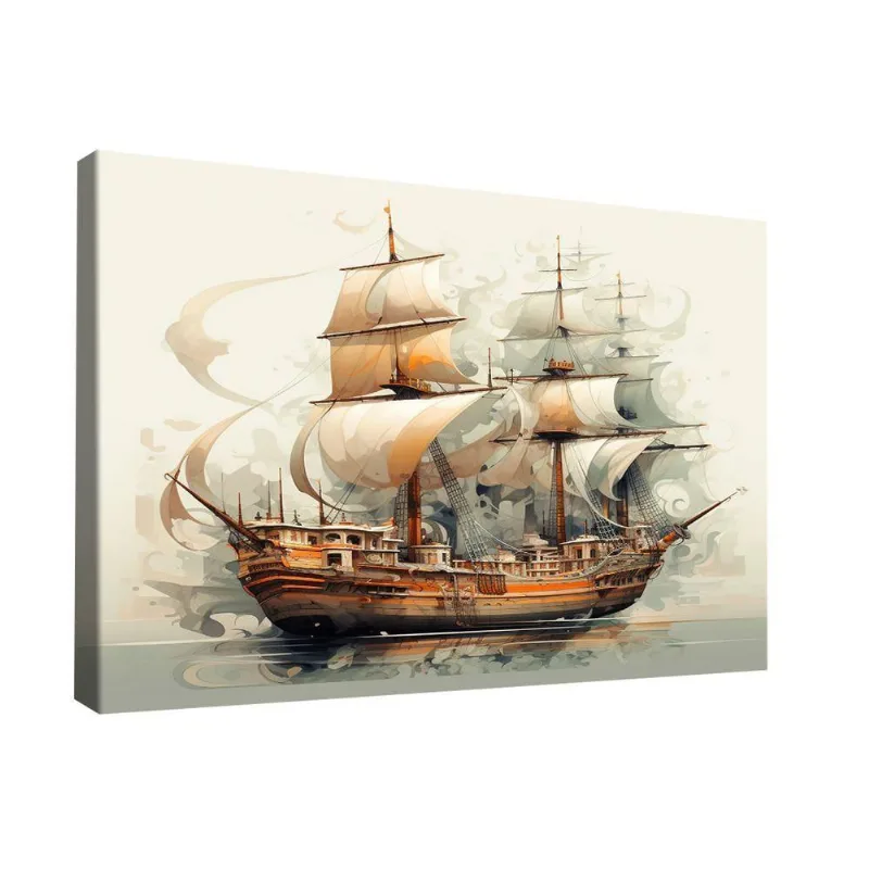 Quadro Caravela Aquarela -- Br Artes