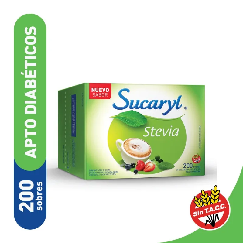 Endulzante En Polvo Stevia Sucaryl 200 Gr