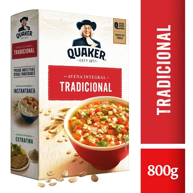 Avena Quaker Tradicional Fortificada X800gr. Avena Quaker Tradicional Fortificada 800 Gr