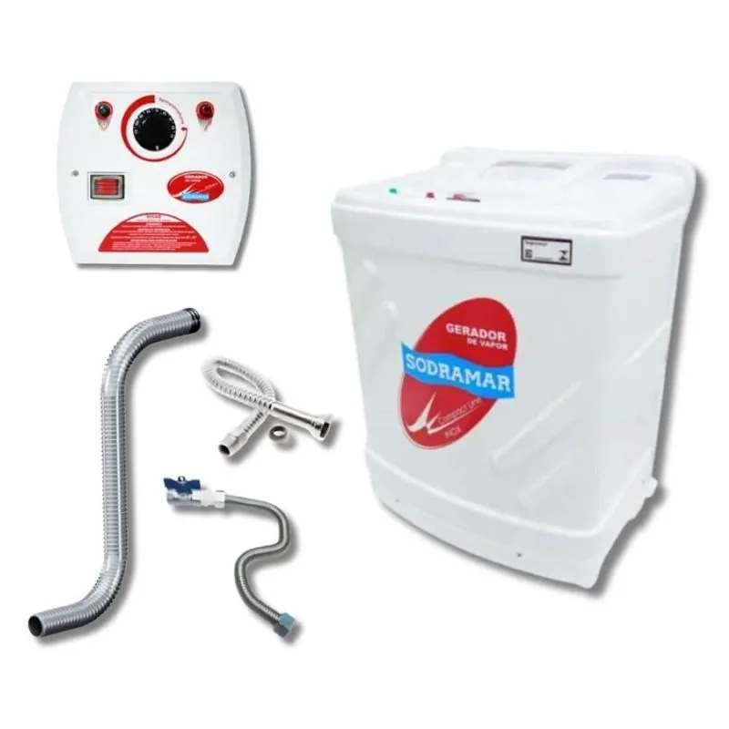 Sauna Vapor 6kw 220 Bif + Kit Instalação + Quadro Analógico