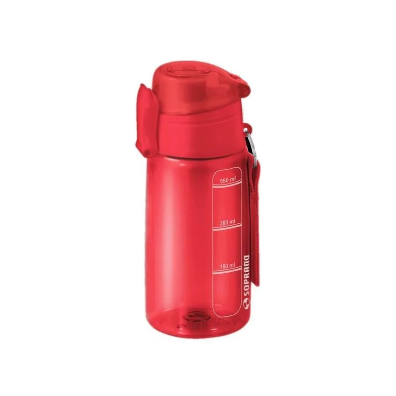 3 Garrafa Squeeze 550 Ml Com Infusor Chá Academia - Vermelho