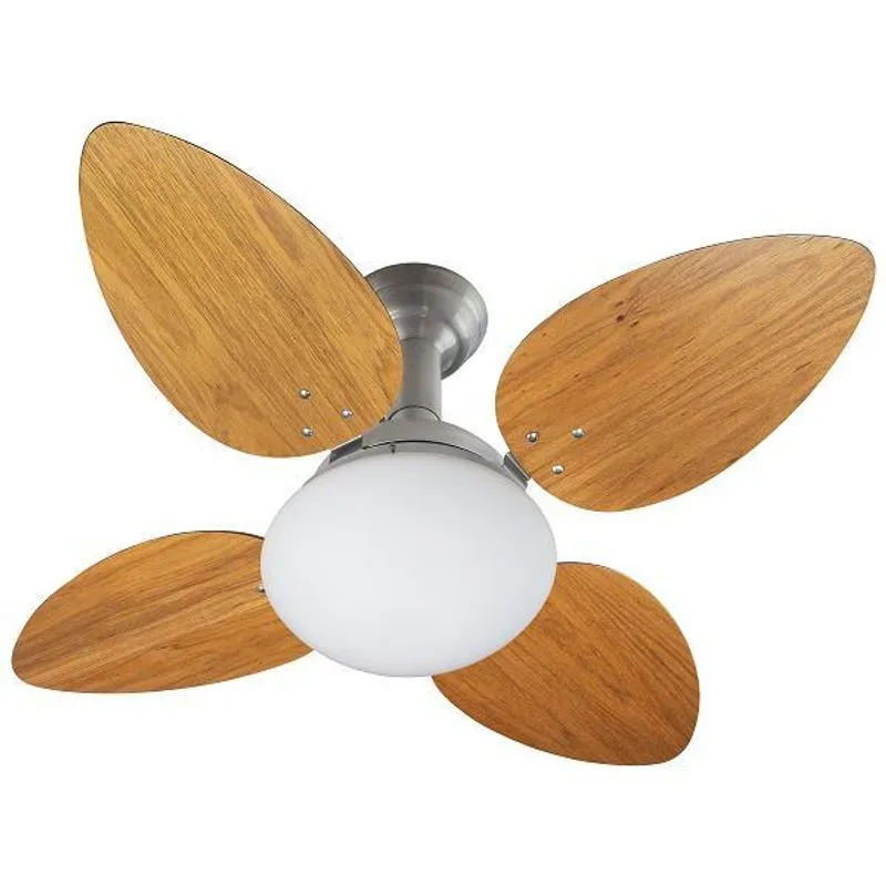 Ventilador Teto Jet Venti-delta Prata 4pás Freijó