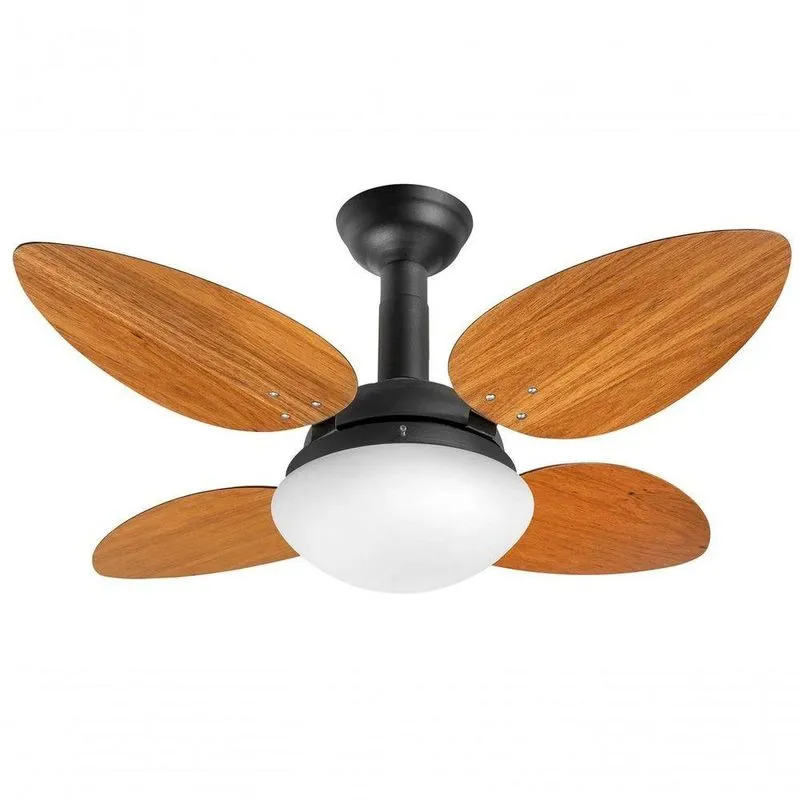 Ventilador De Teto Jet Pétalo Venti-delta Preto Freijó 110v