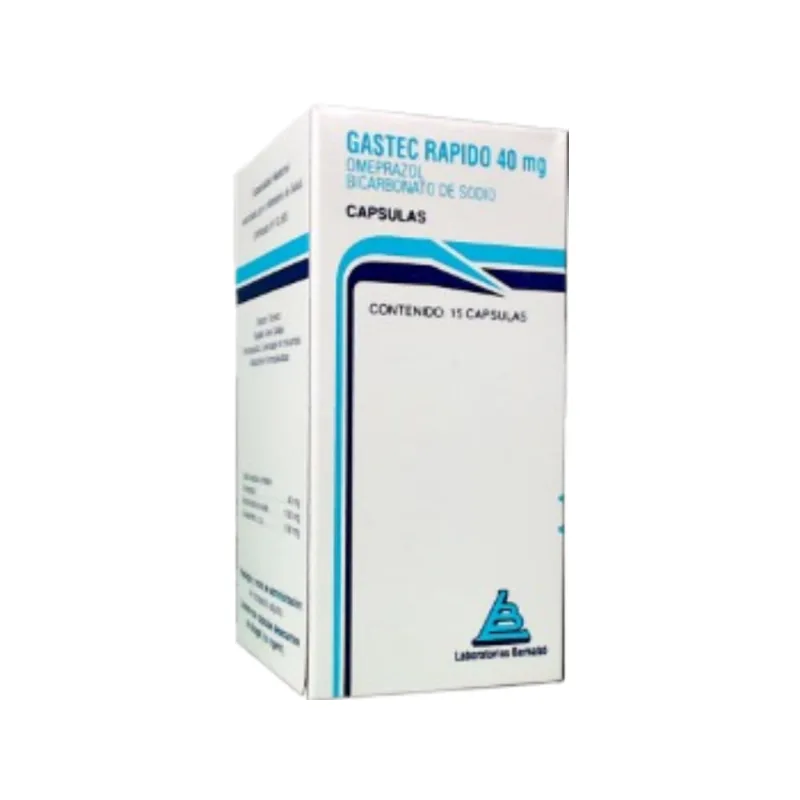 Gastec Rápido Omeprazol + Sodio,Bicarbonato 40 mg x 15 Cáps