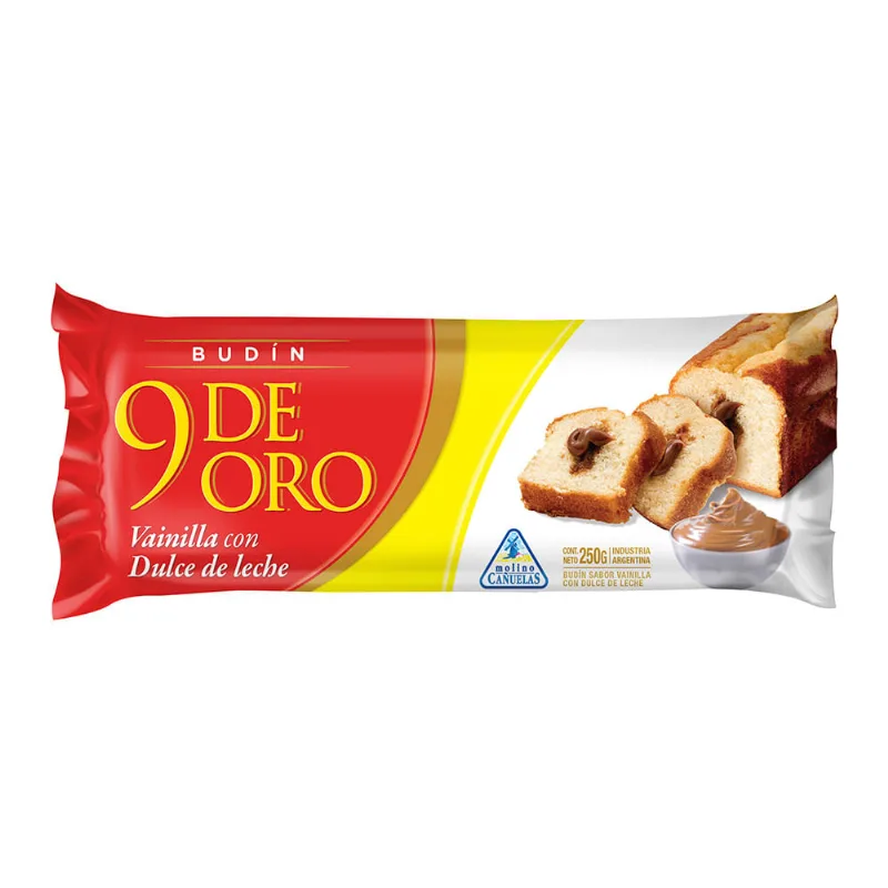 Budin 9 De Oro Vainilla Y Dulce De Leche X250g
