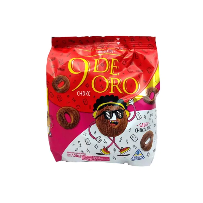 Galletas Anillitos Chocolate 9 De Oro 120 Gr