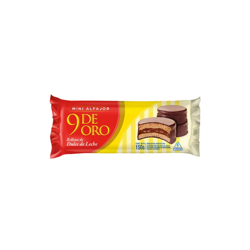 Mini Alfajores 9 De Oro 150gr