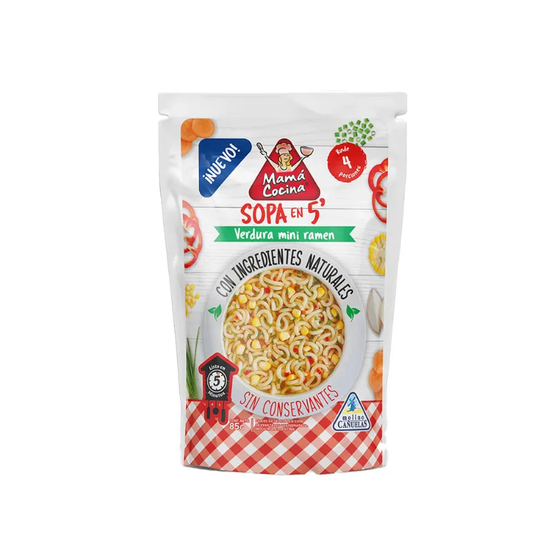 Sopa De Vegetales Con Mini Ramen Mama Cocina 85 Gr