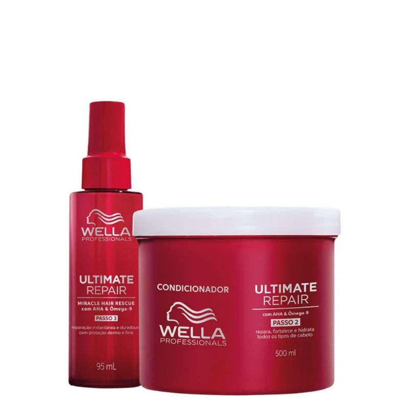 Kit De Tratamento Capilar Ultimate Repair Máscara E Leave-in 500ml + 95ml Wella