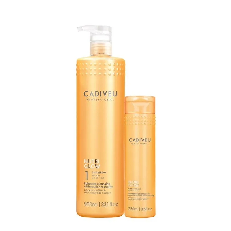 Kit Cadiveu Professional Nutri Glow Shampoo G e Condicionador P (2 produtos)