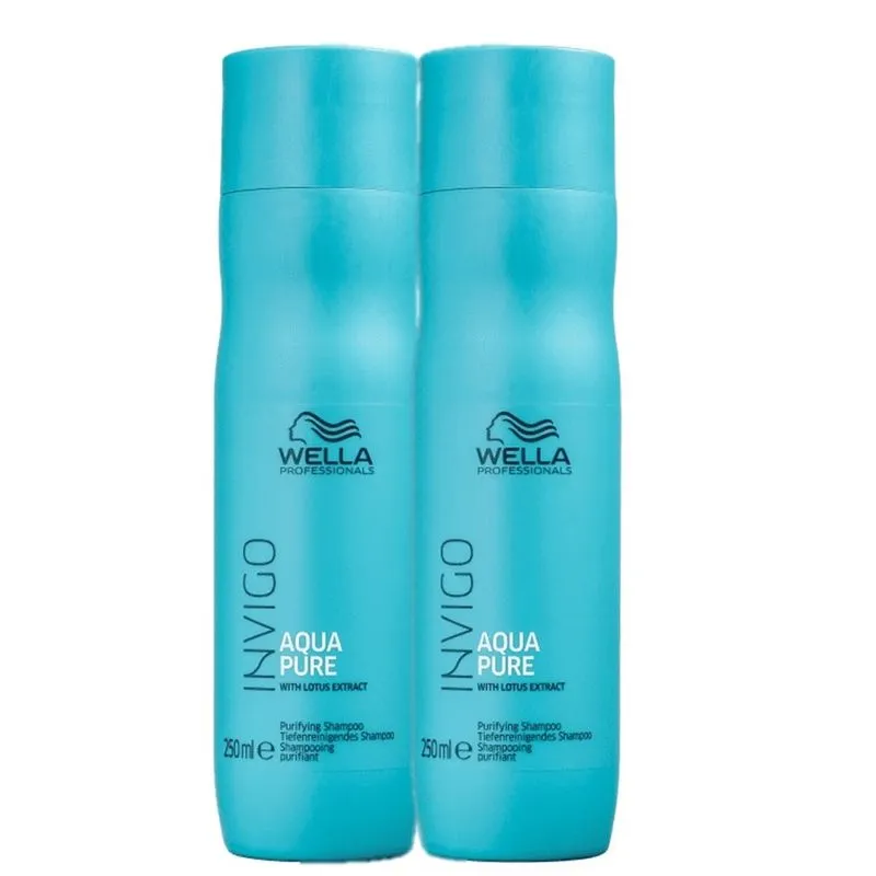 Kit Wella Professionals Invigo Balance Aqua Pure - Shampoo Antirresiduos 250ml (2 Unidades)