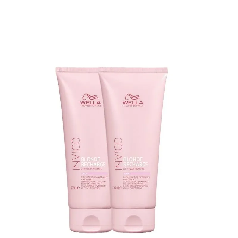 Kit Wella Professionals Invigo Blonde Recharge - Condicionador Desamarelador 200ml (2 Unidades)