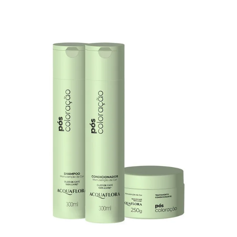 Kit De Tratamento Capilar Pós-coloração Home Care Preserva A Cor Multicolorido Acquaflora 300ml 250g