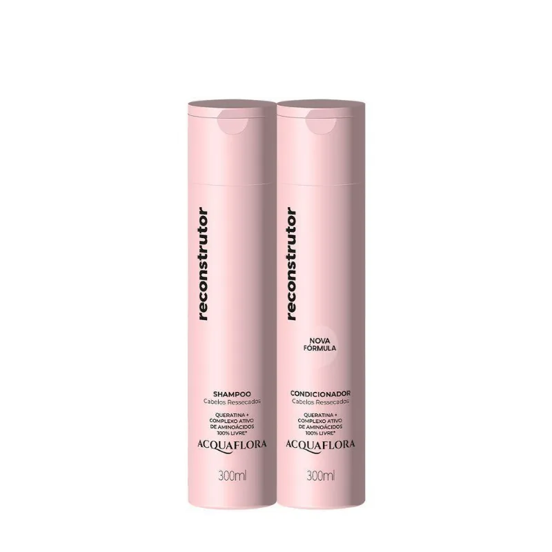 Kit De Cuidados Capilares Reconstrutor Duo Revitaliza Multicolorido Acquaflora 300ml